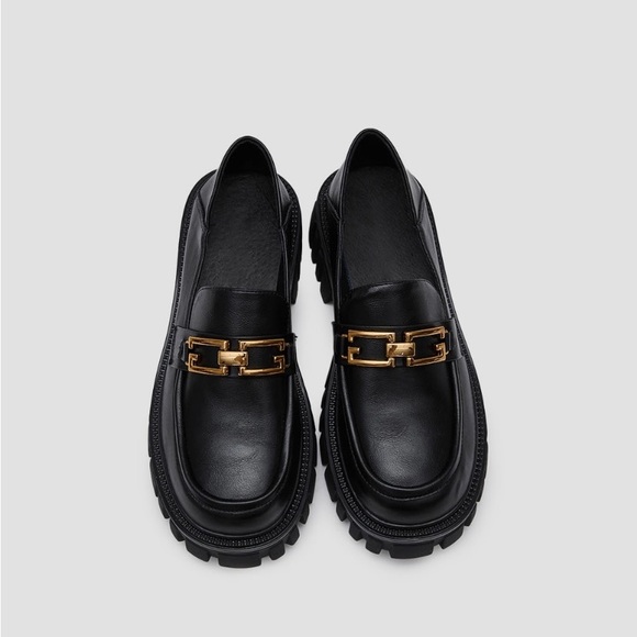 Lattelier chain penny leather chunky loafers - Picture 1 of 5